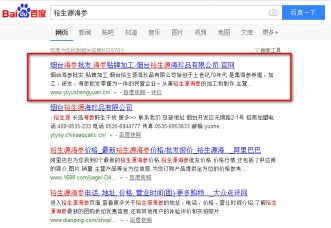 煙臺裕生源關鍵詞優(yōu)化案例